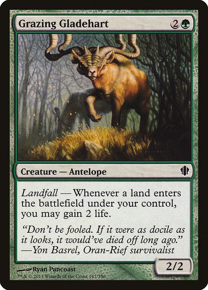 Grazing Gladehart 147 card from Commander 2013