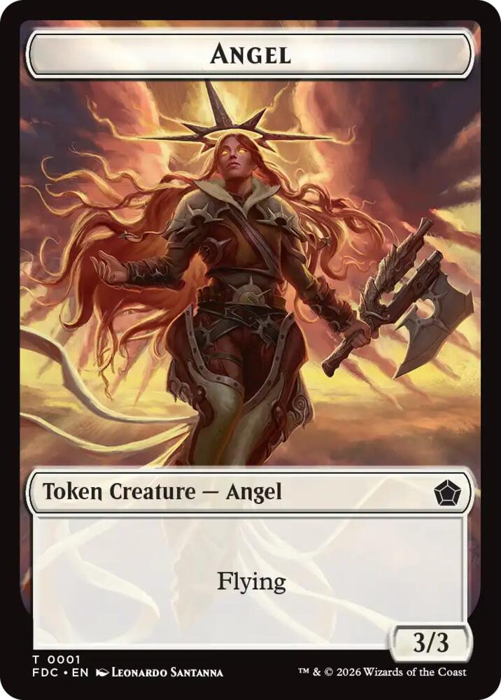 Angel (0001) // Angel Double-Sided Token 1 // 2 card from Commander: Foundations