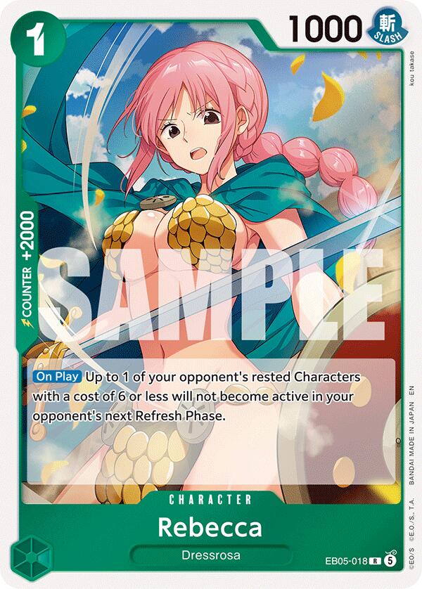 Rebecca EB05-018 card from Extra Booster: One Piece Heroines Edition Vol. 2