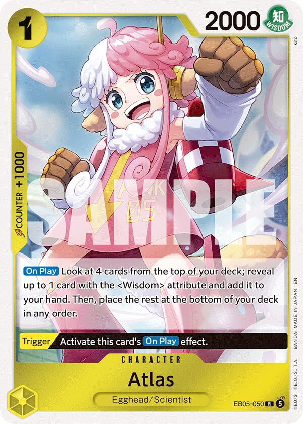 Atlas EB05-050 card from Extra Booster: One Piece Heroines Edition Vol. 2