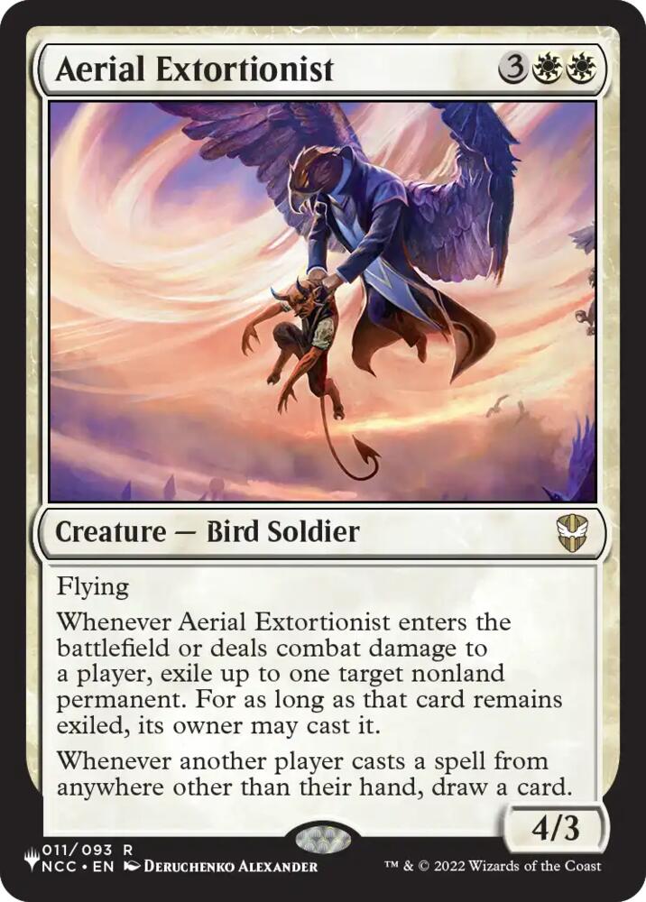 Aerial Extortionist 11 card from The List Reprints