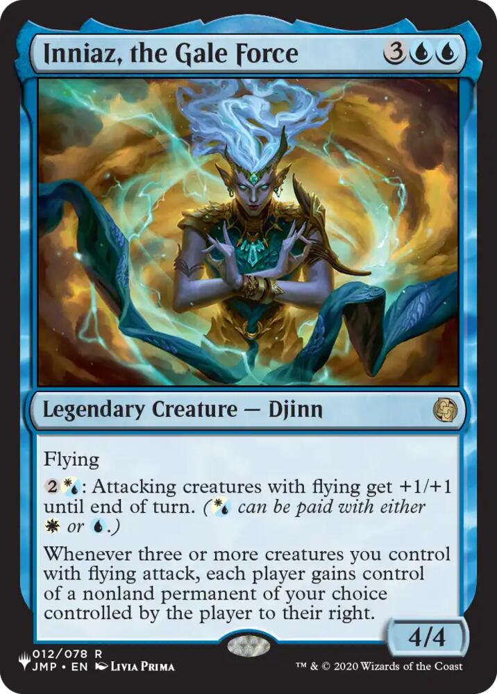 Inniaz, the Gale Force 12 card from The List Reprints