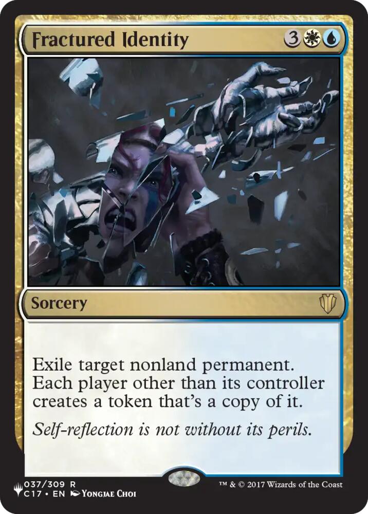 Fractured Identity 37 card from The List Reprints