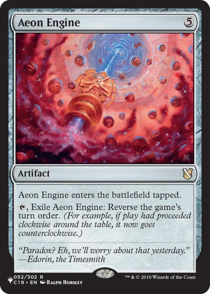 Aeon Engine 52 card from The List Reprints