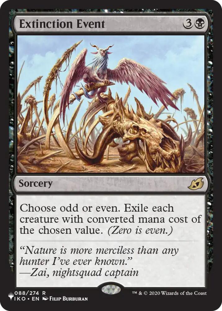 Extinction Event 88 card from The List Reprints