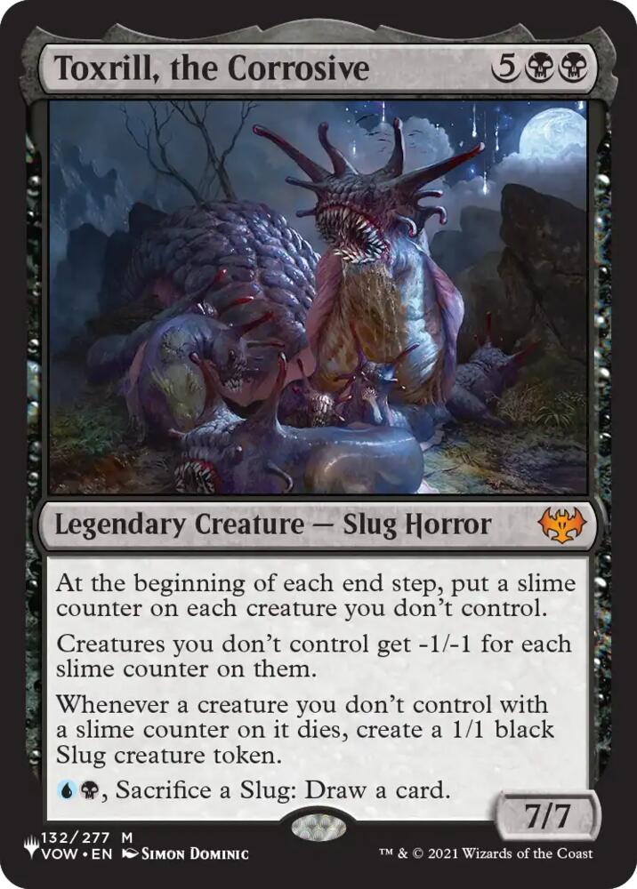 Toxrill, the Corrosive 132 card from The List Reprints