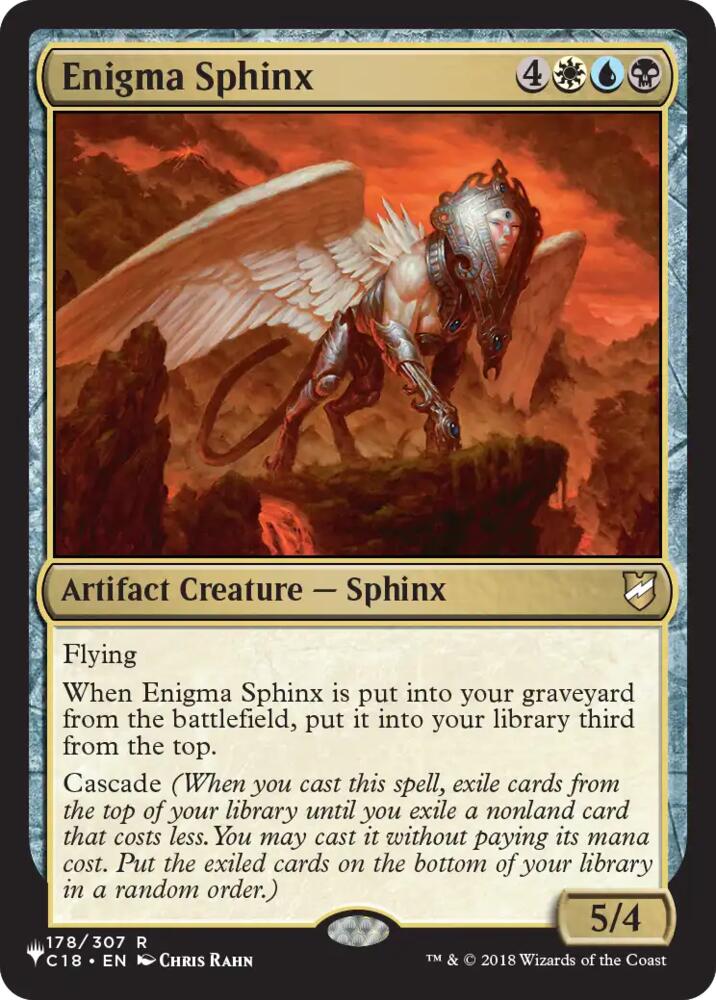 Enigma Sphinx 178 card from The List Reprints
