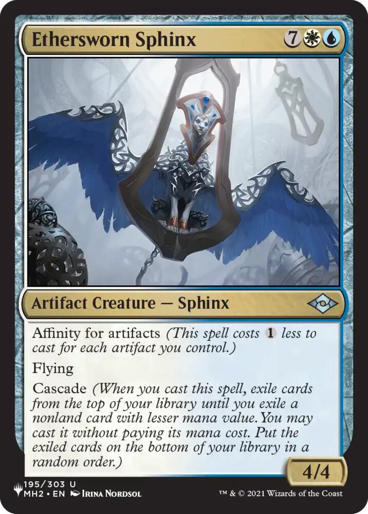 Ethersworn Sphinx 195 card from The List Reprints