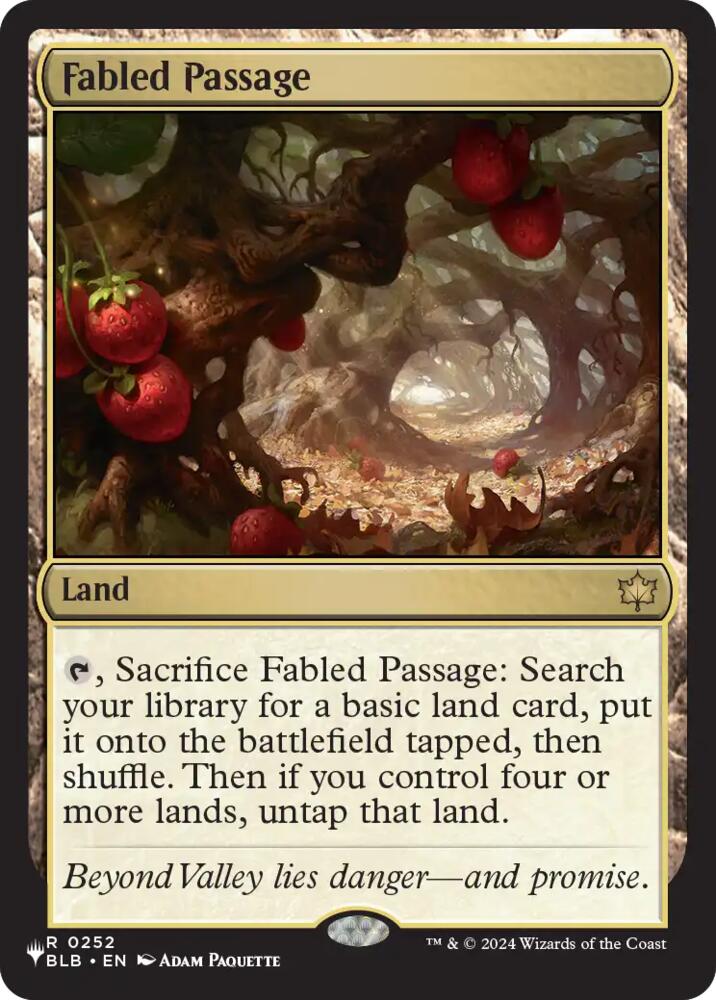 Fabled Passage (BLB) 252 card from The List Reprints