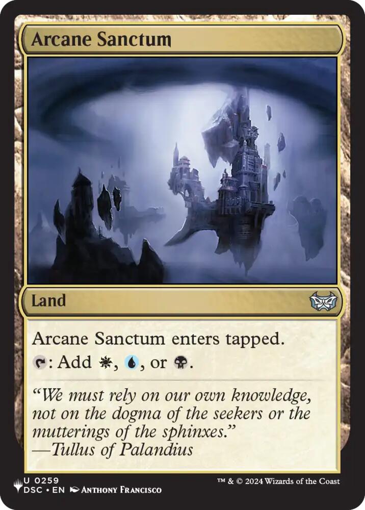Arcane Sanctum (DSC) 259 card from The List Reprints