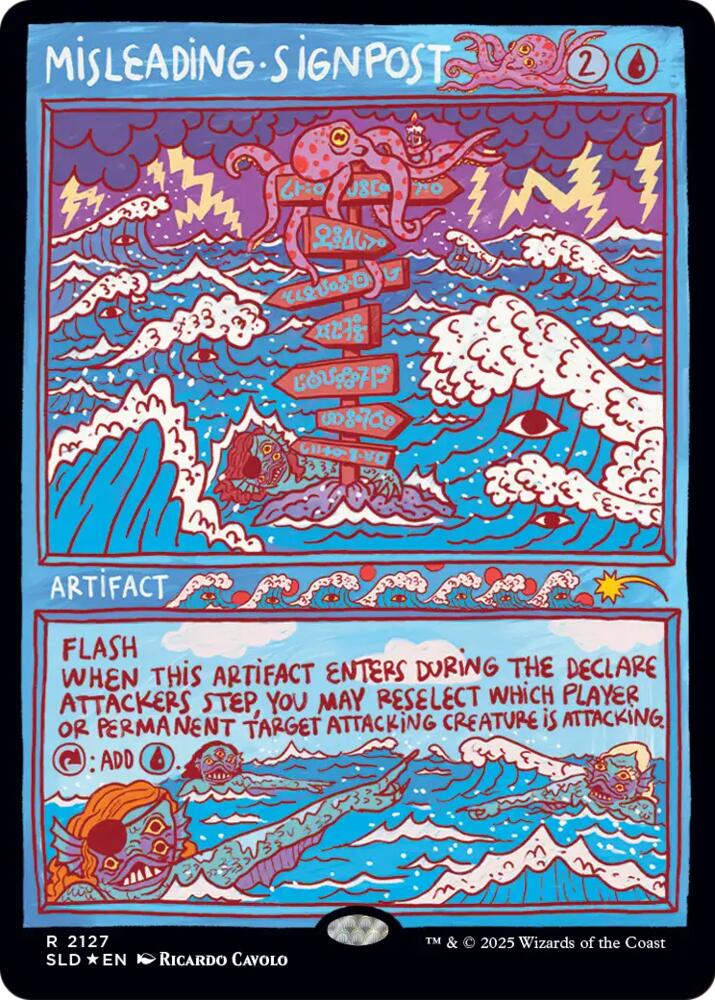 Misleading Signpost 2127 card from Secret Lair Drop Series