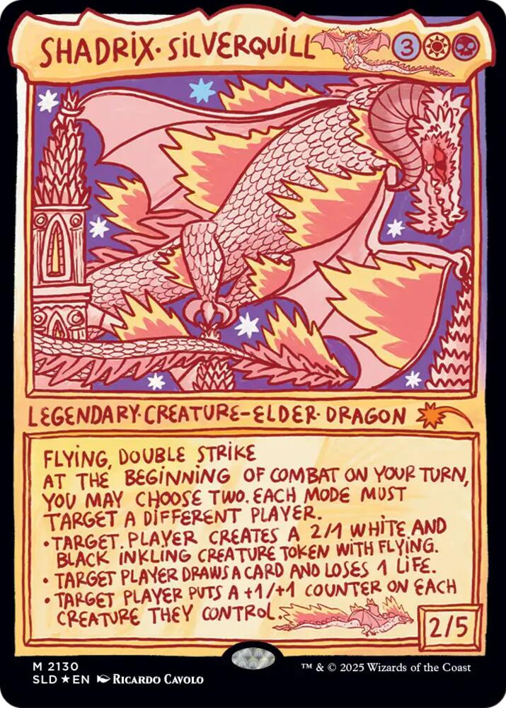 Shadrix Silverquill 2130 card from Secret Lair Drop Series