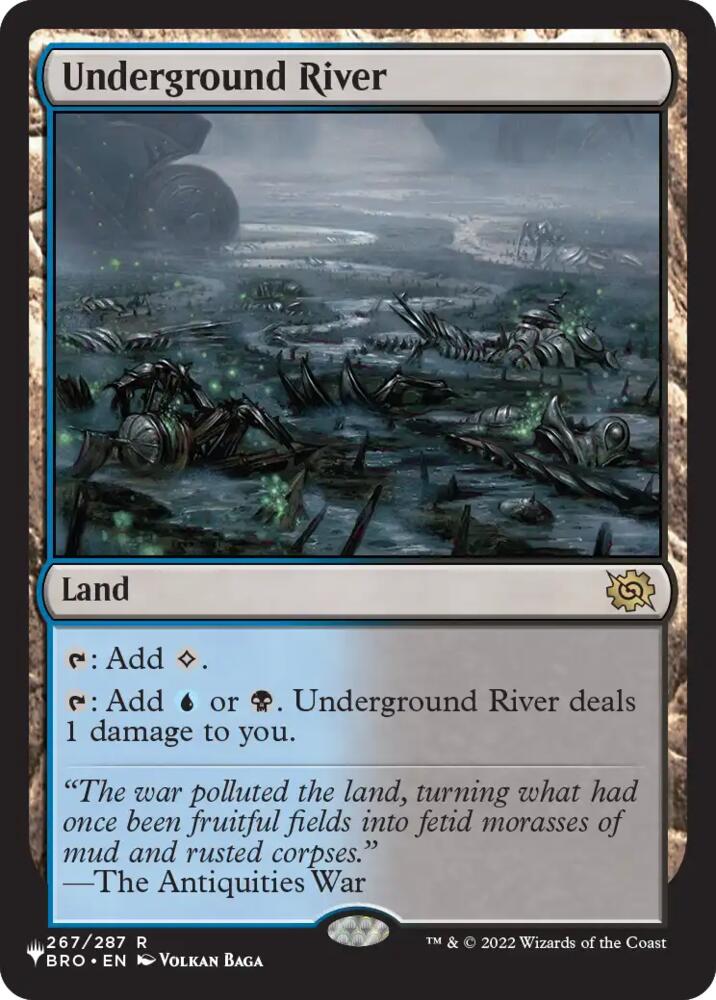 Underground River 267 card from The List Reprints