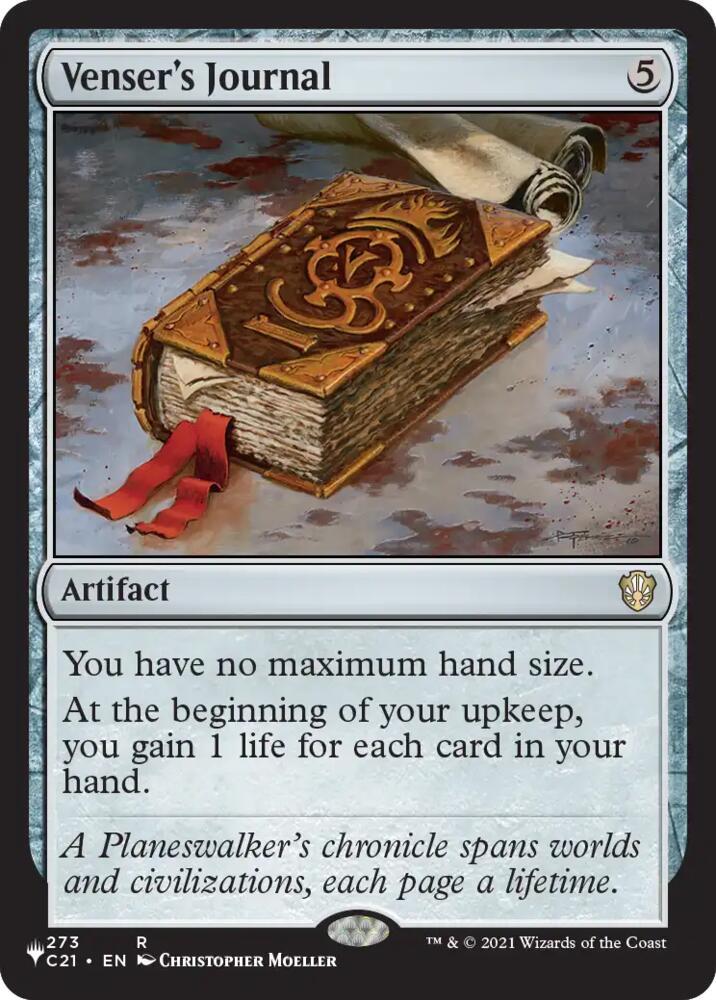 Venser's Journal 273 card from The List Reprints