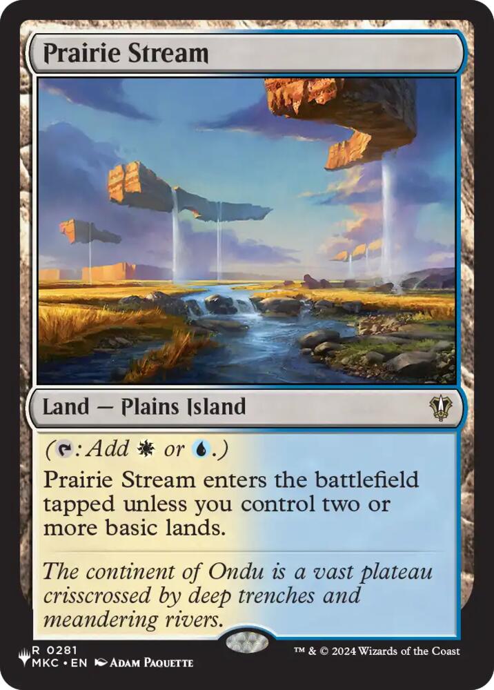 Prairie Stream 281 card from The List Reprints