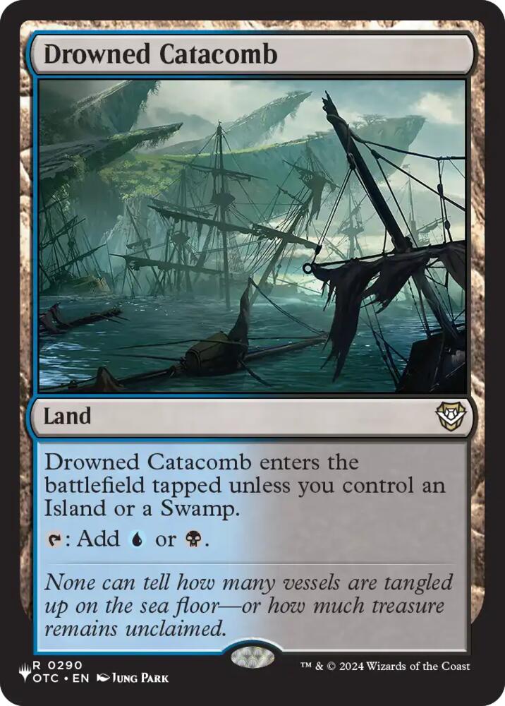 Drowned Catacomb 290 card from The List Reprints
