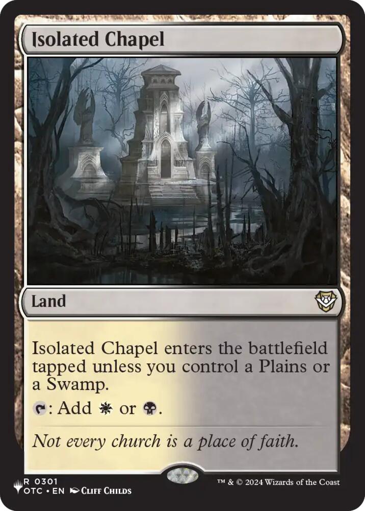 Isolated Chapel 301 card from The List Reprints