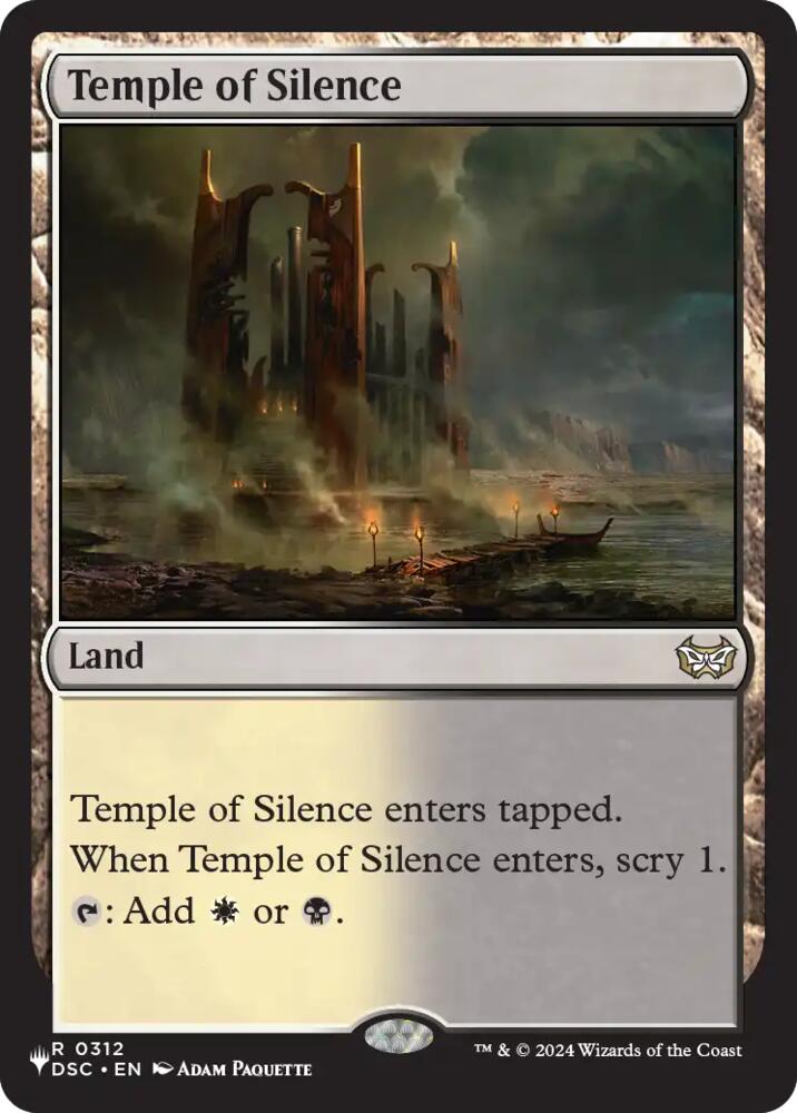 Temple of Silence 312 card from The List Reprints