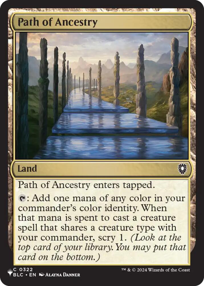 Path of Ancestry (BLC) 322 card from The List Reprints