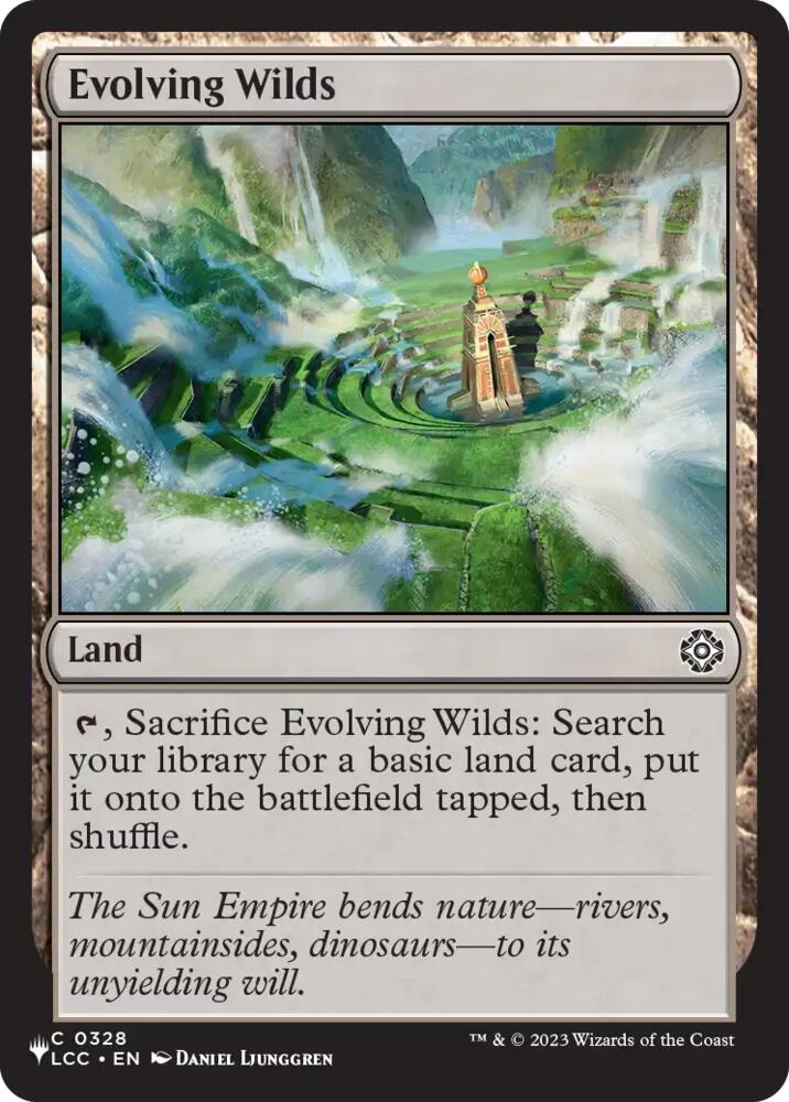 Evolving Wilds (LCC) 328 card from The List Reprints