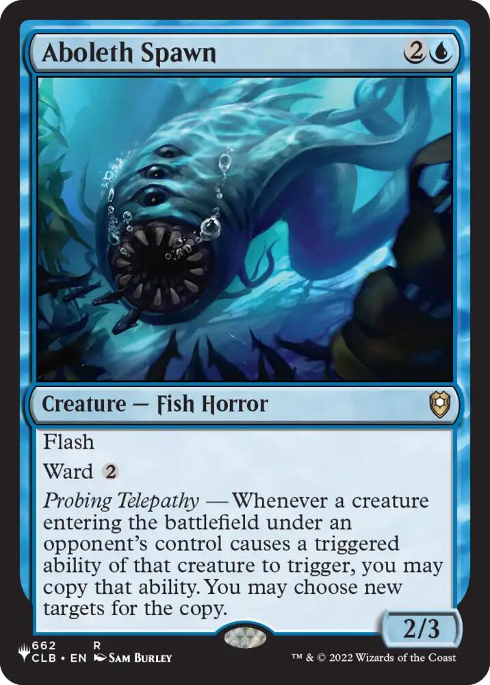 Aboleth Spawn 662 card from The List Reprints
