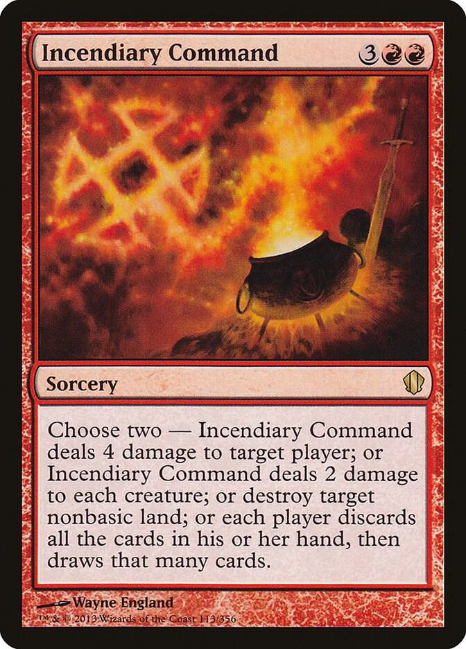 Incendiary Command 113 card from Commander 2013