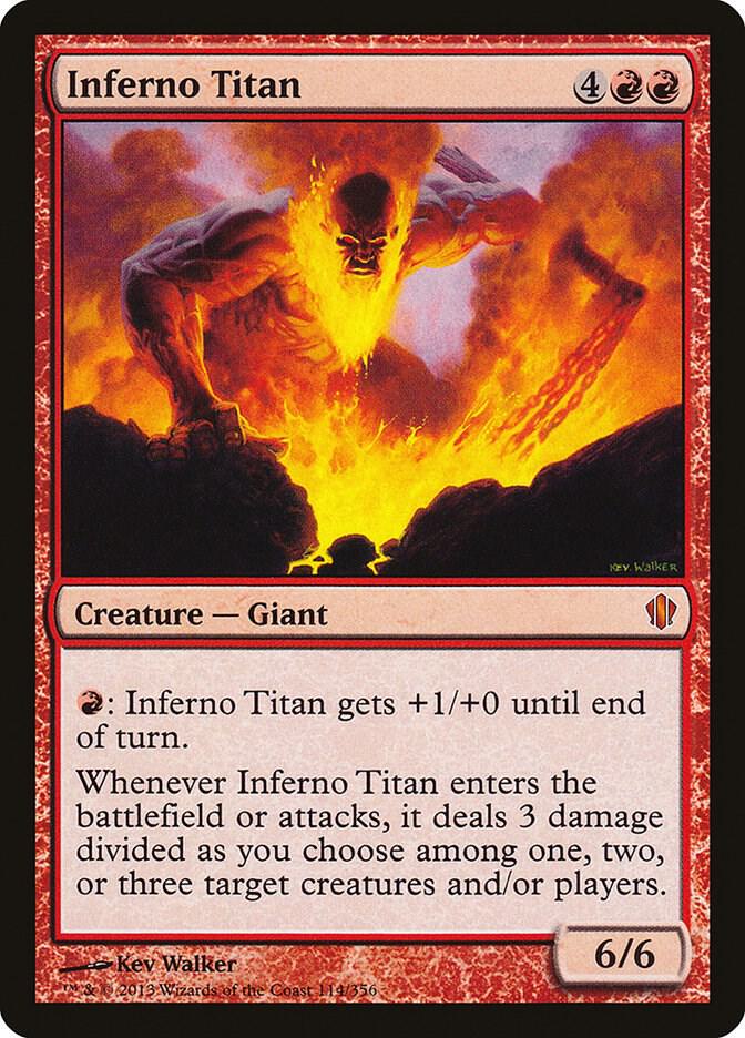 Inferno Titan 114 card from Commander 2013