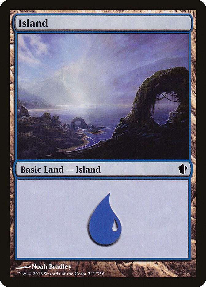 Island 341 card from Commander 2013