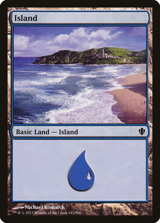 Island 343 card from Commander 2013