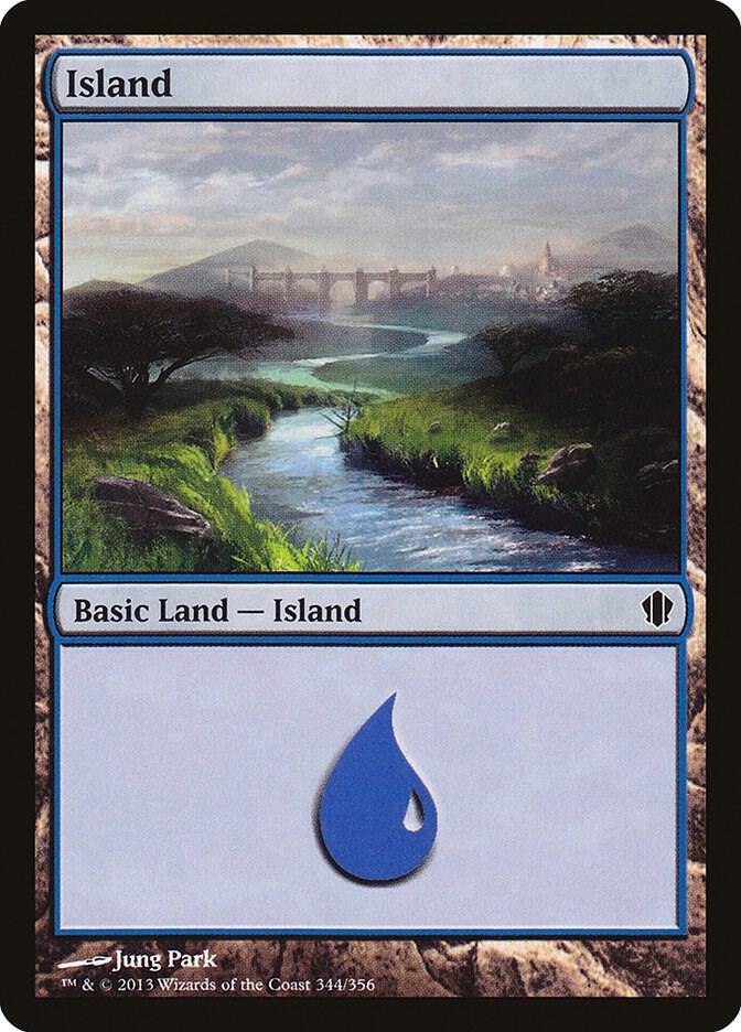 Island 344 card from Commander 2013