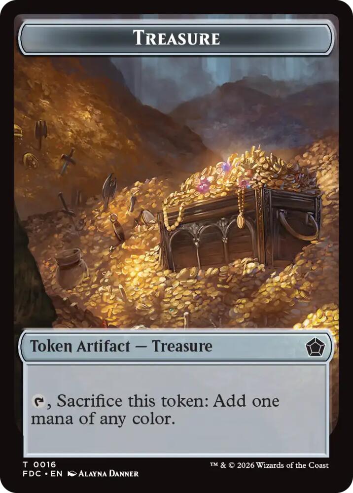 Treasure // The Monarch Double-Sided Token 16 // 17 card from Commander: Foundations