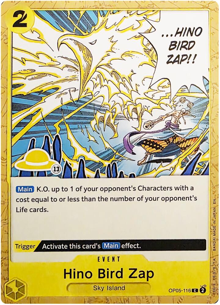 Hino Bird Zap (Luffy Deck) OP05-116 card from Set Sail Deck Set