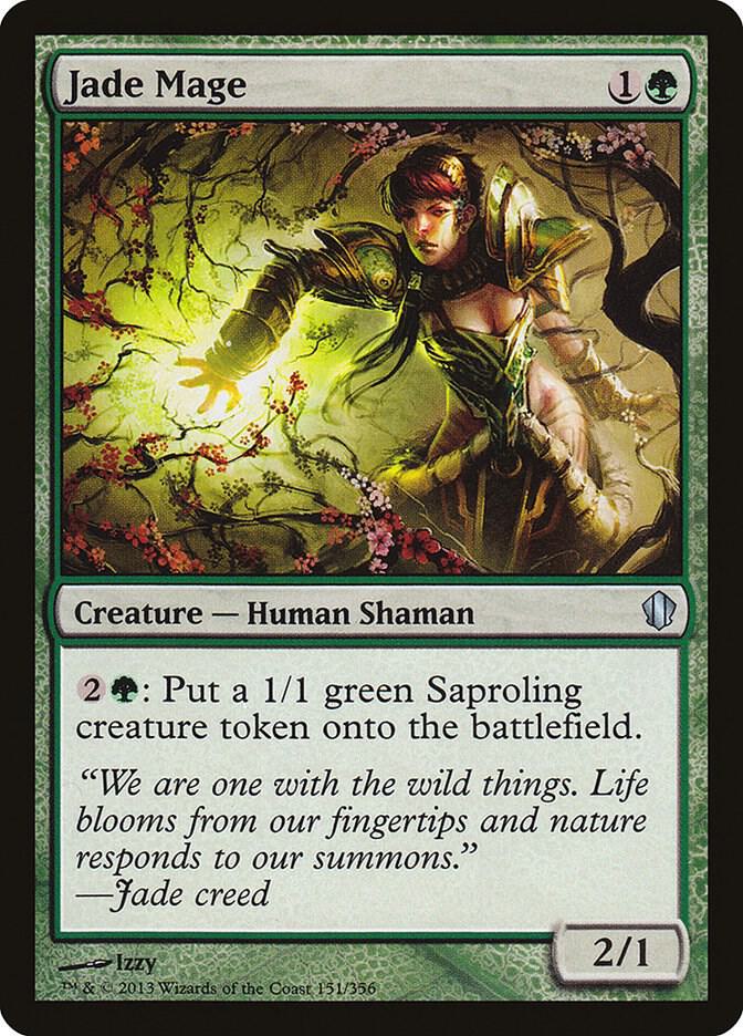 Jade Mage 151 card from Commander 2013