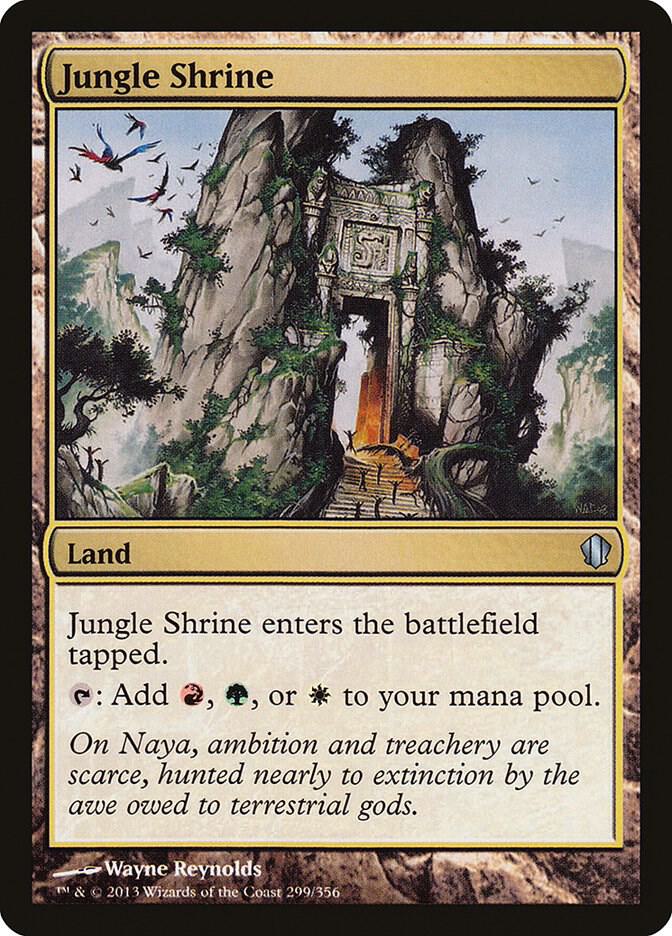 Jungle Shrine 299 card from Commander 2013