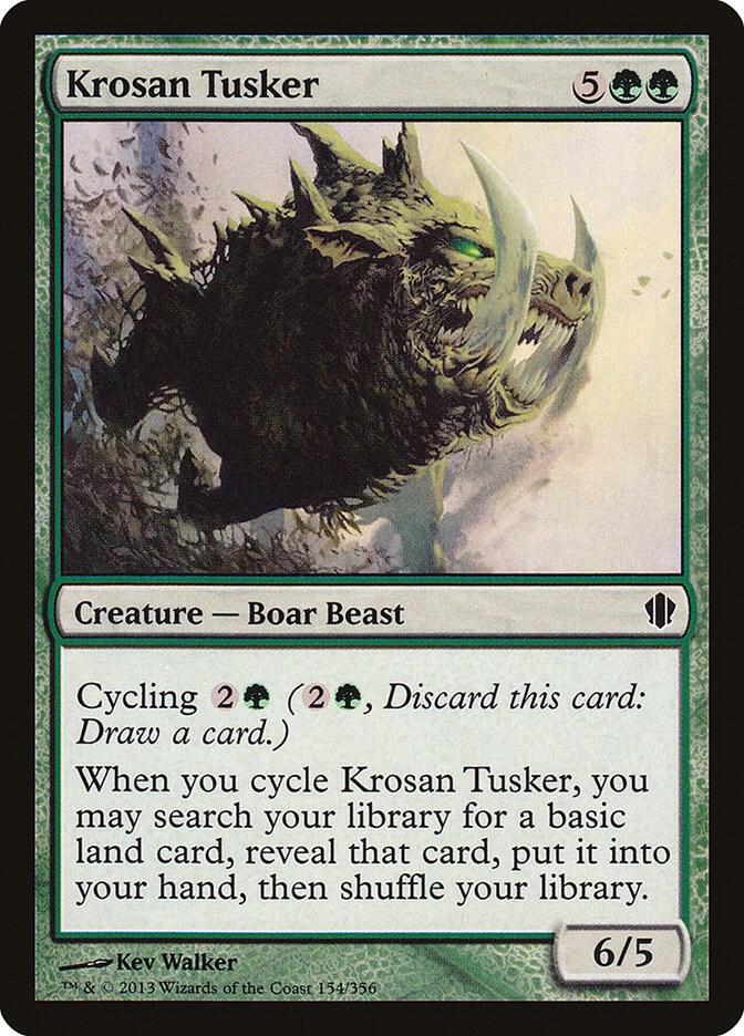 Krosan Tusker 154 card from Commander 2013