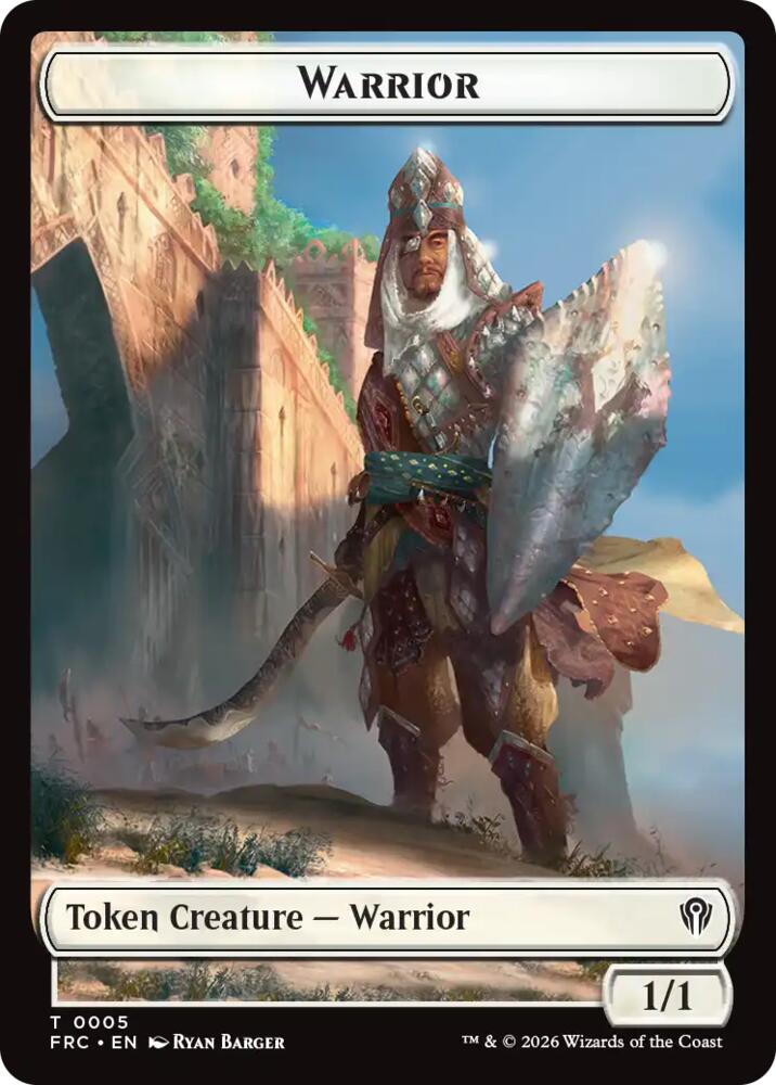 Warrior // Insect Double-Sided Token 5 // 2 card from Commander: Reality Fracture