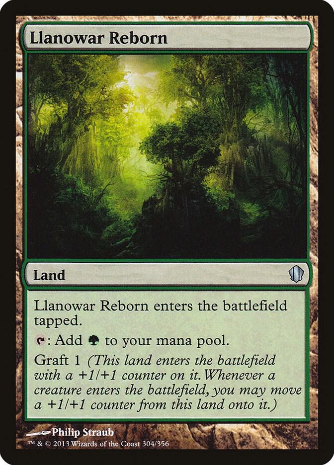 Llanowar Reborn 304 card from Commander 2013