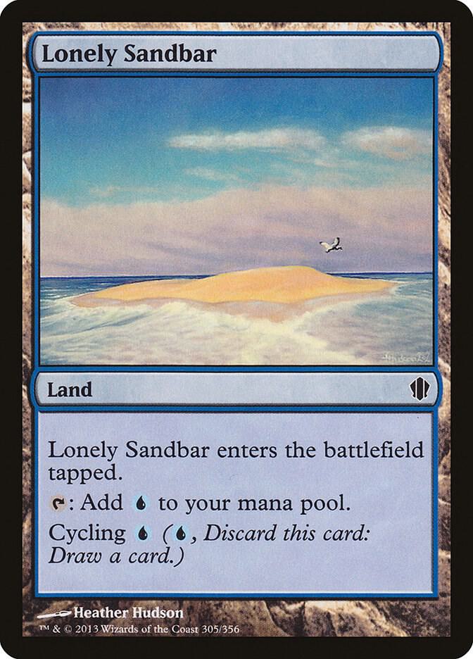 Lonely Sandbar 305 card from Commander 2013