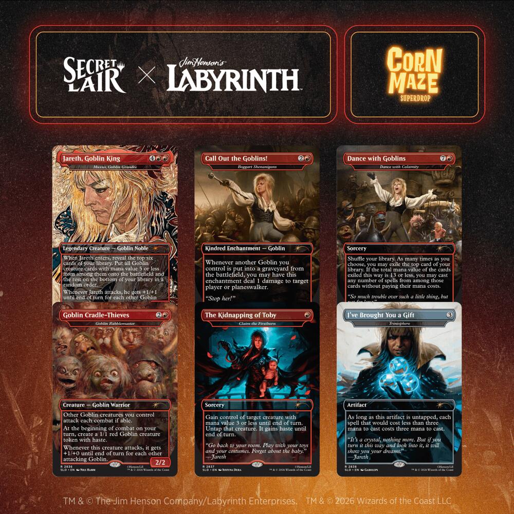 Secret Lair Drop: Secret Lair x Jim Henson's Labyrinth: Fear Me, Love Me - Non-Foil Edition sealed product from Secret Lair Drop Series