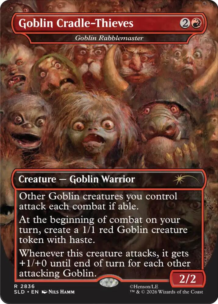 Goblin Cradle-Thieves - Goblin Rabblemaster 2836 card from Secret Lair Drop Series