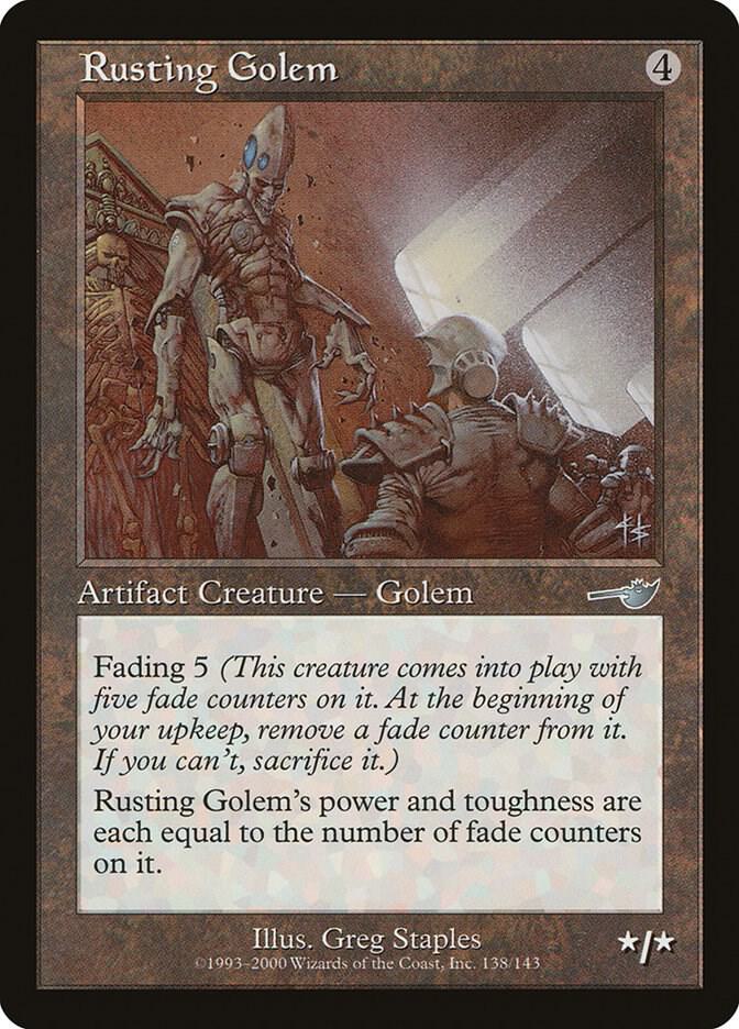 Rusting Golem 138 card from Nemesis