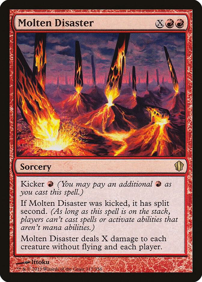 Molten Disaster 117 card from Commander 2013