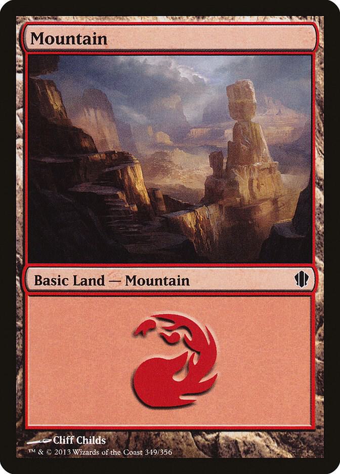Mountain 349 card from Commander 2013