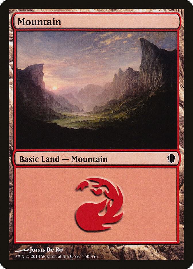 Mountain 350 card from Commander 2013
