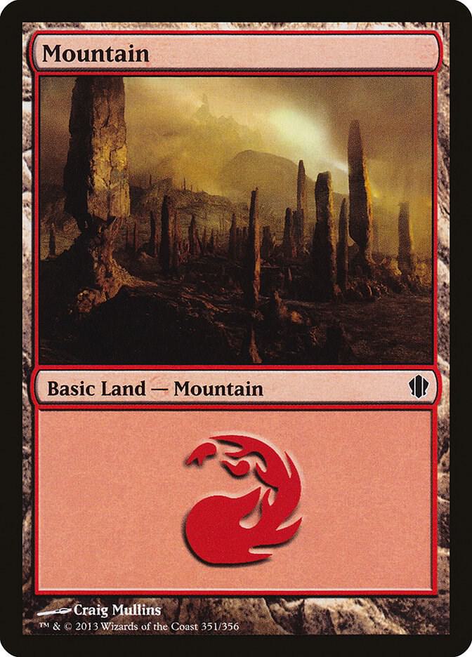 Mountain 351 card from Commander 2013