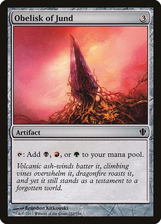 Obelisk of Jund 252 card from Commander 2013