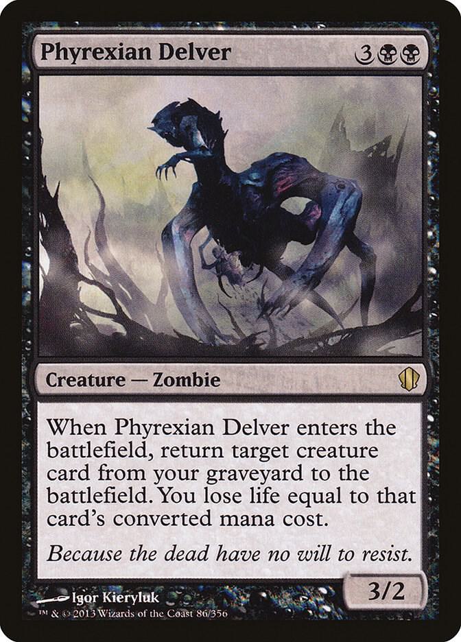 Phyrexian Delver 86 card from Commander 2013