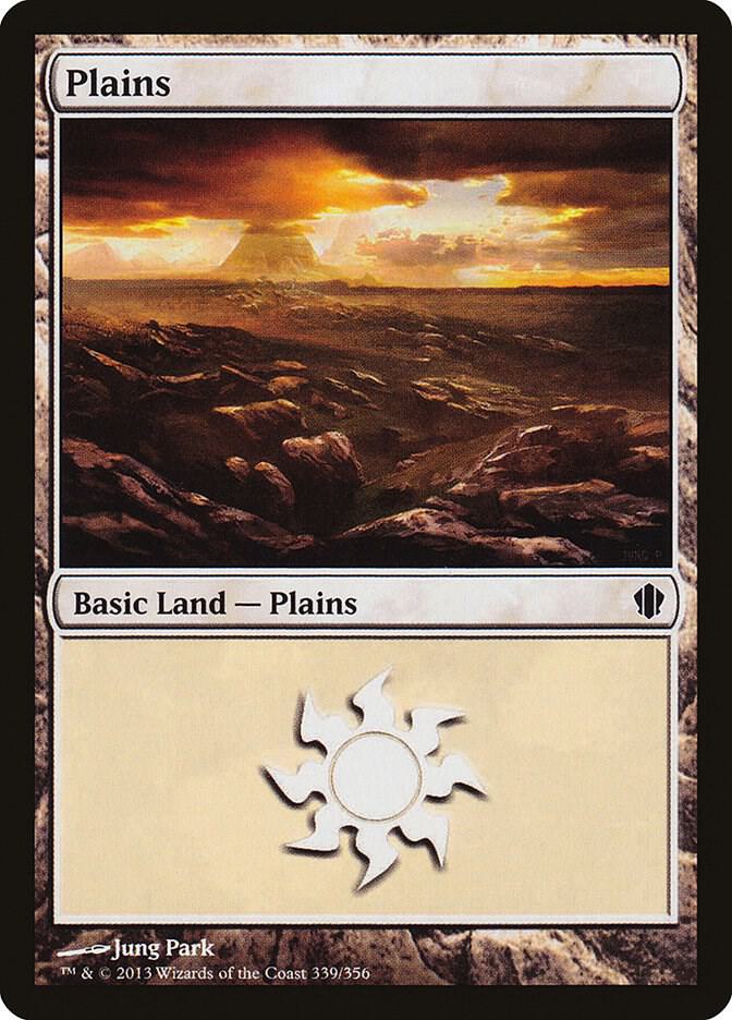 Plains 339 card from Commander 2013