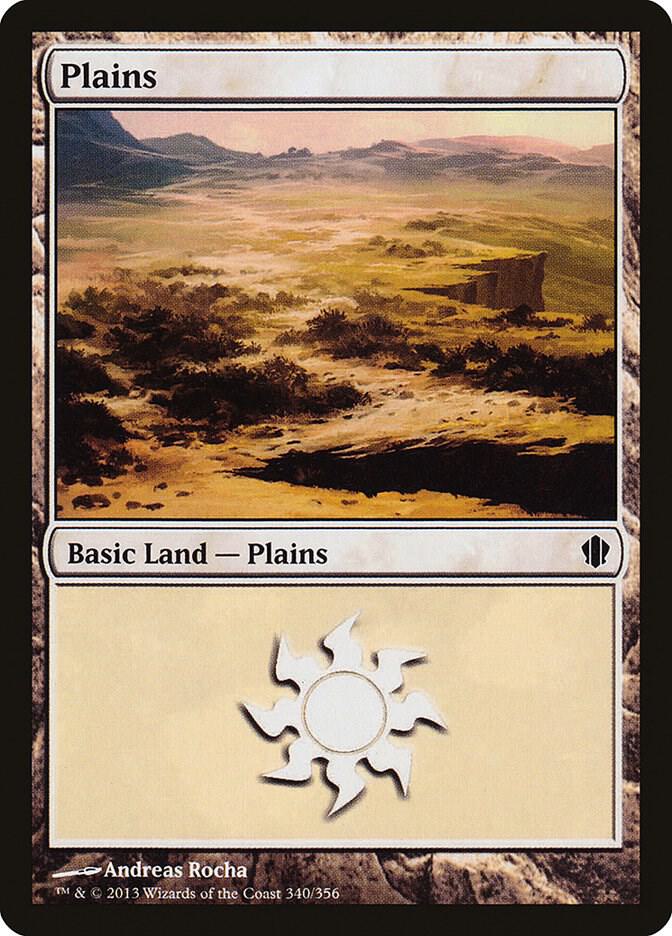 Plains 340 card from Commander 2013