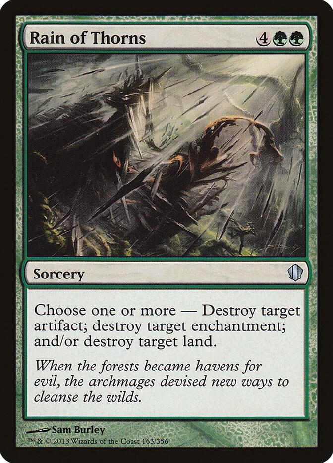 Rain of Thorns 163 card from Commander 2013
